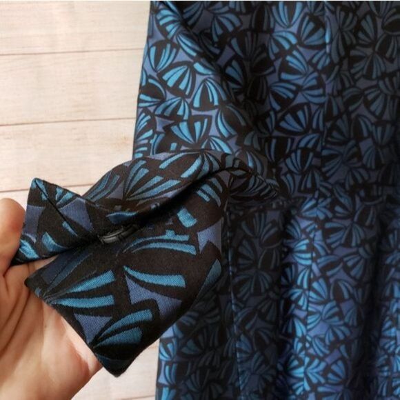 Anne Klein Snap Front Long Sleeve Coat Shell Print Lined Women's Size 6 - Picture 3 of 8